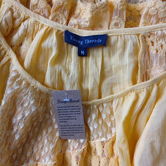Young Threads Sunny Yellow Lace Blouse - Picture 9 of 9